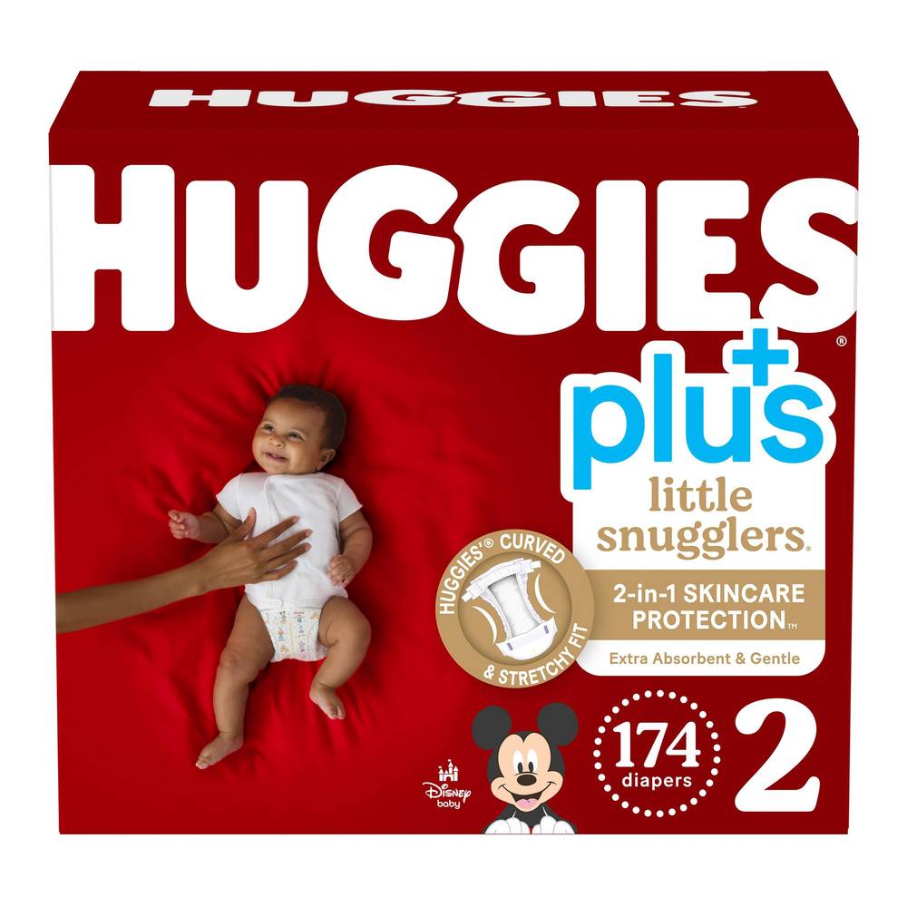 Huggies Little Snugglers Plus Diapers Size 2, 174-count