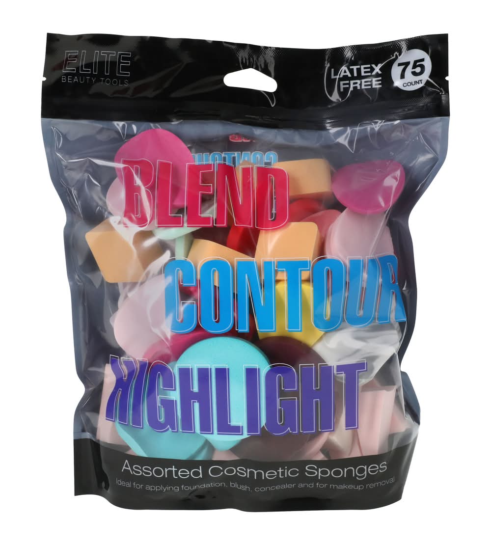 75-Count Assorted Latex-Free Makeup Sponges