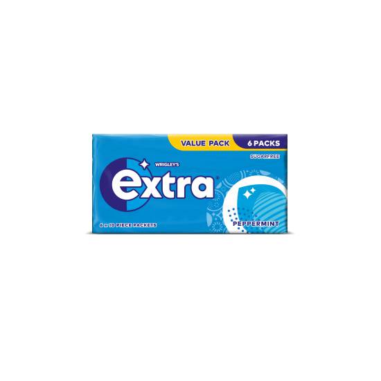 Wrigley's Extra Peppermint Sugarfree Chewing Gum (6ct)