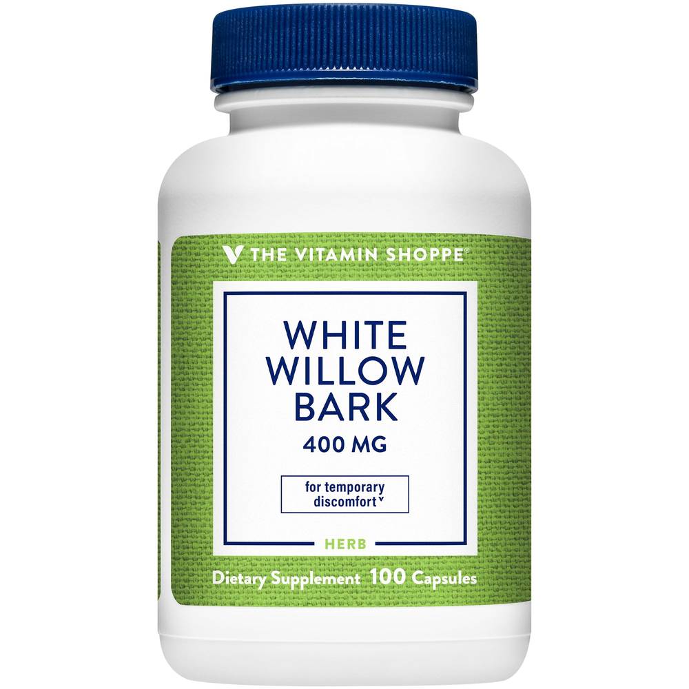 White Willow Bark For Temporary Discomfort - 400 Mg (100 Capsules)