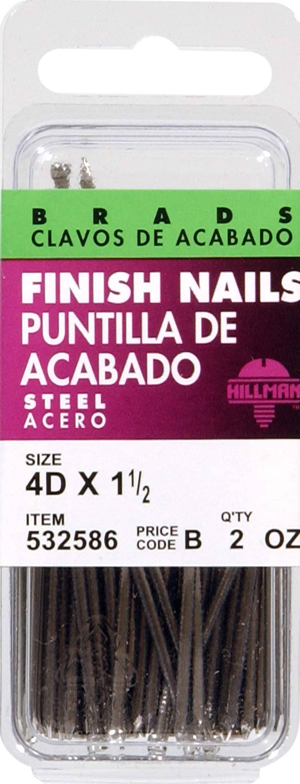 Hillman 1-1/2-in Bright Finish nails | 532586