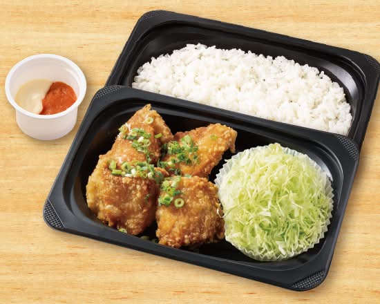 博多明太から揚げ弁当4個 Deep-fried Chicken with Spicy Cod Roe Meal Set (4 pieces)