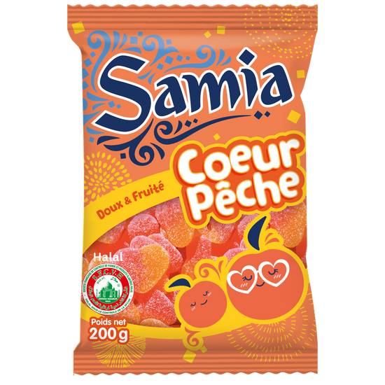 Samia - Bonbons gélifies cœur halal (pêche)