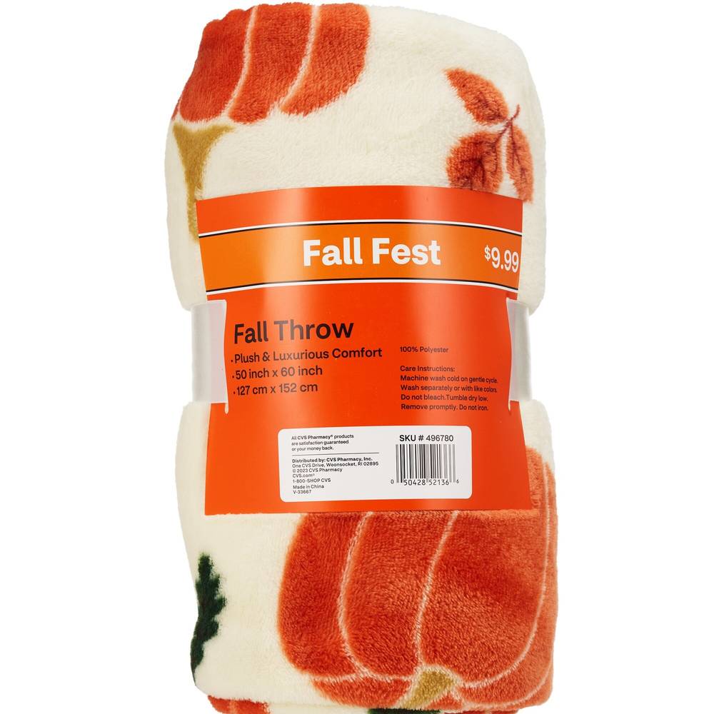 Fall Fest Fall Throw Blanket, Multicolor