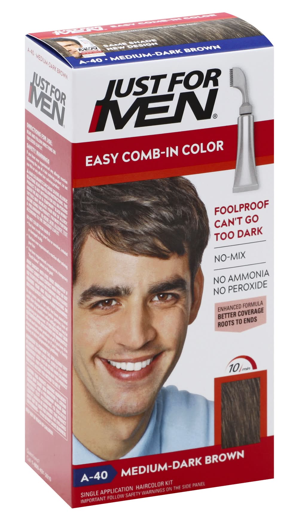 Just For Men Medium-Dark Brown A-40 Easy Comb-In Hair Color