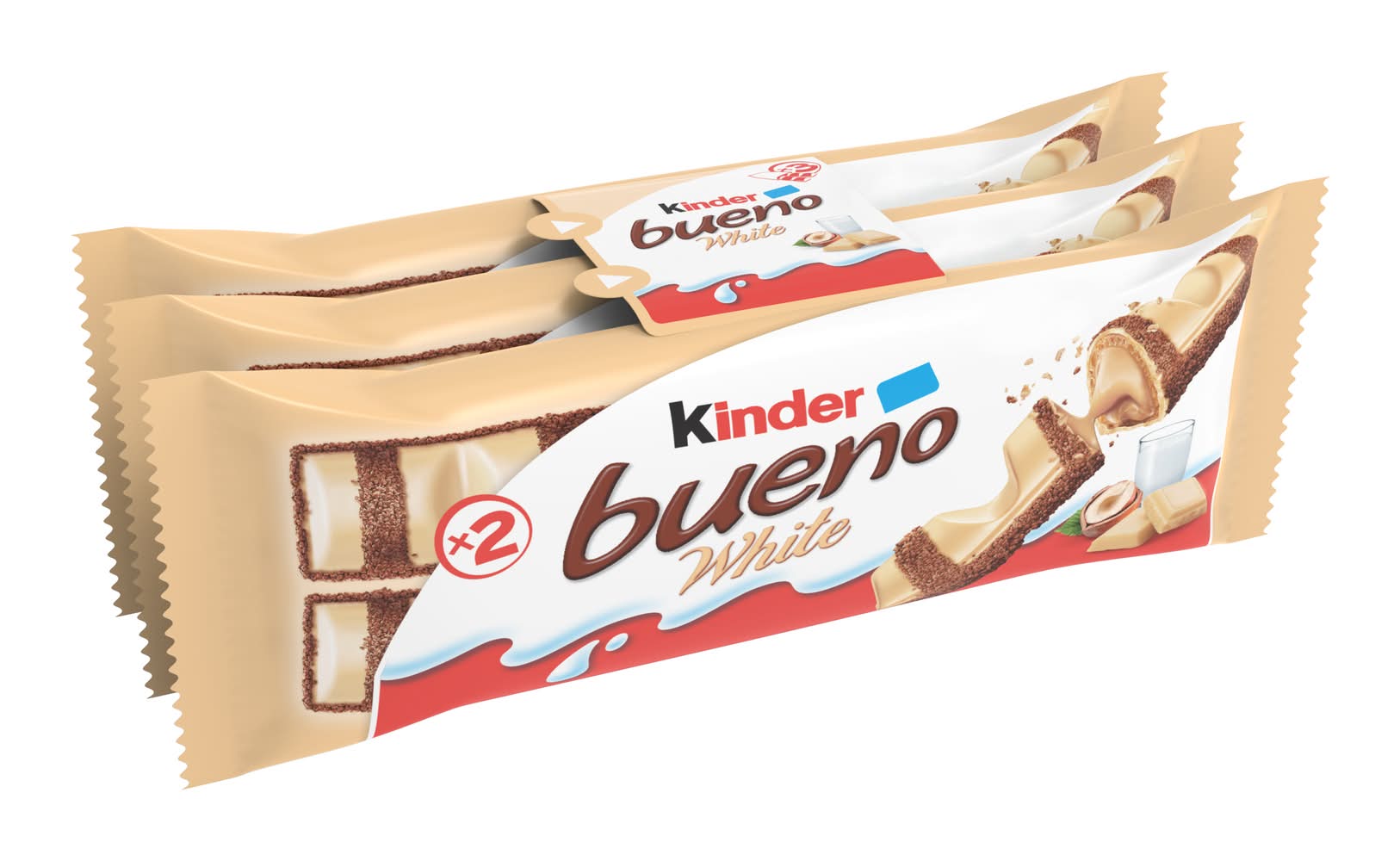 Bueno white oblea con relleno de leche y avellanas · Kinder (3 x 2 un)