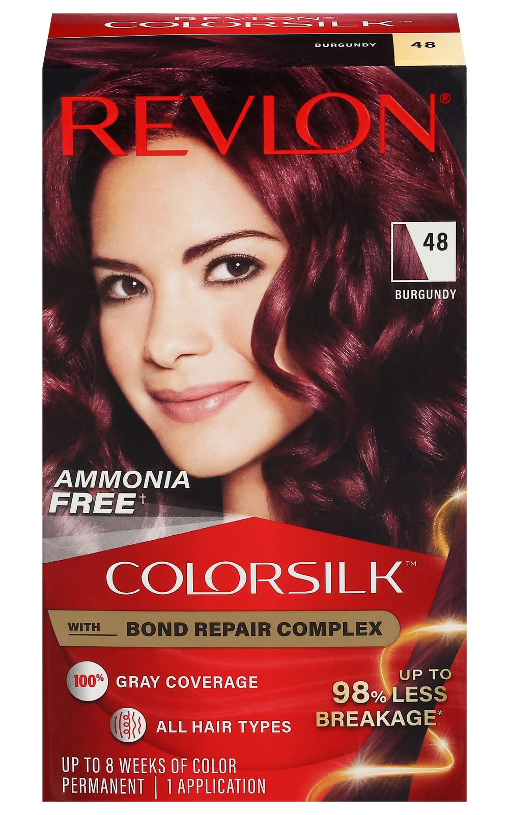 Revlon Colorsilk Beautiful Permanent Hair Color, 48 Burgundy