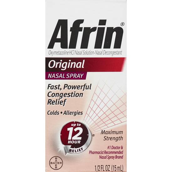 Afrin Original Decongestant Nasal Spray, 0.5 OZ