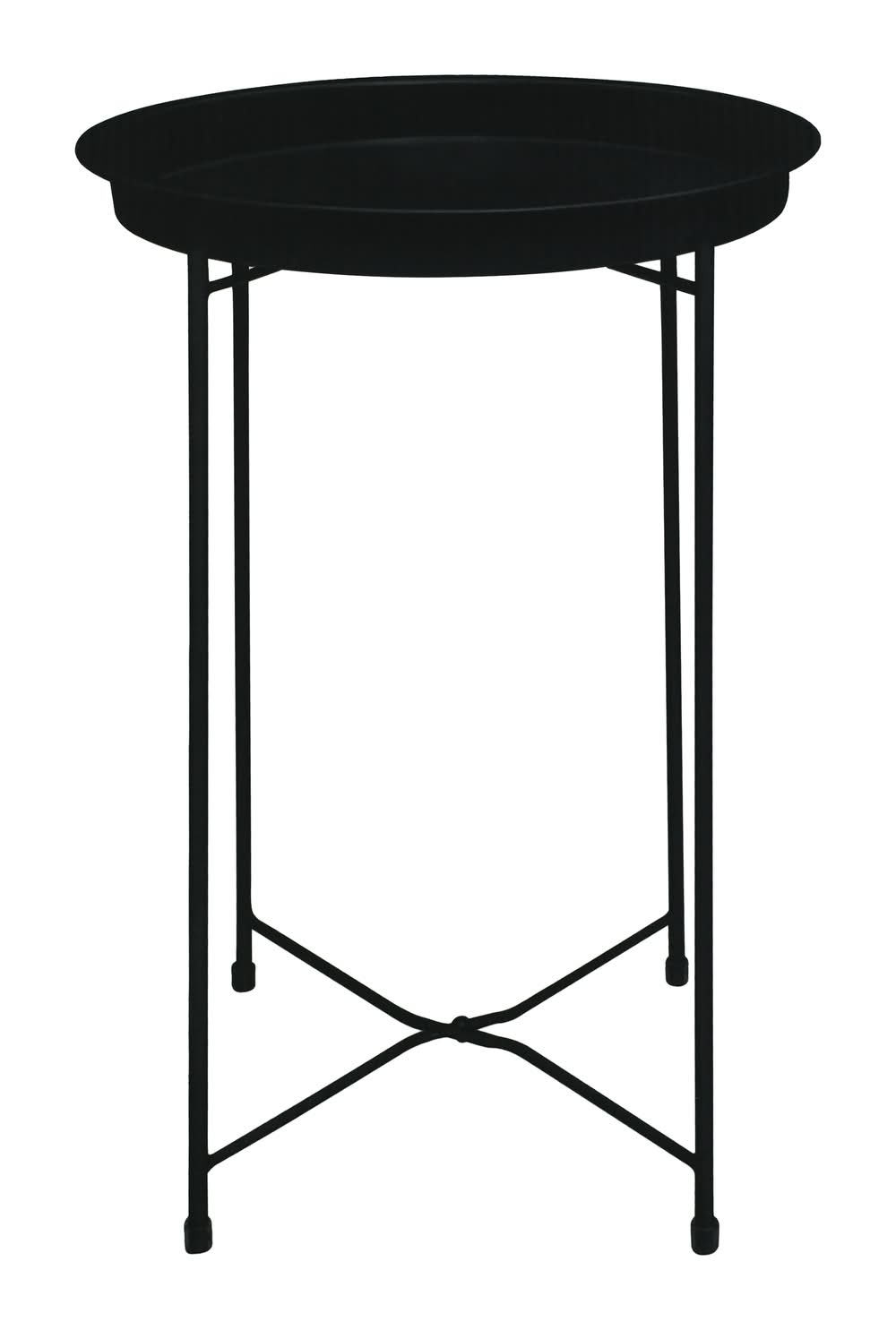 Easy Modern Metal Tray Table Black