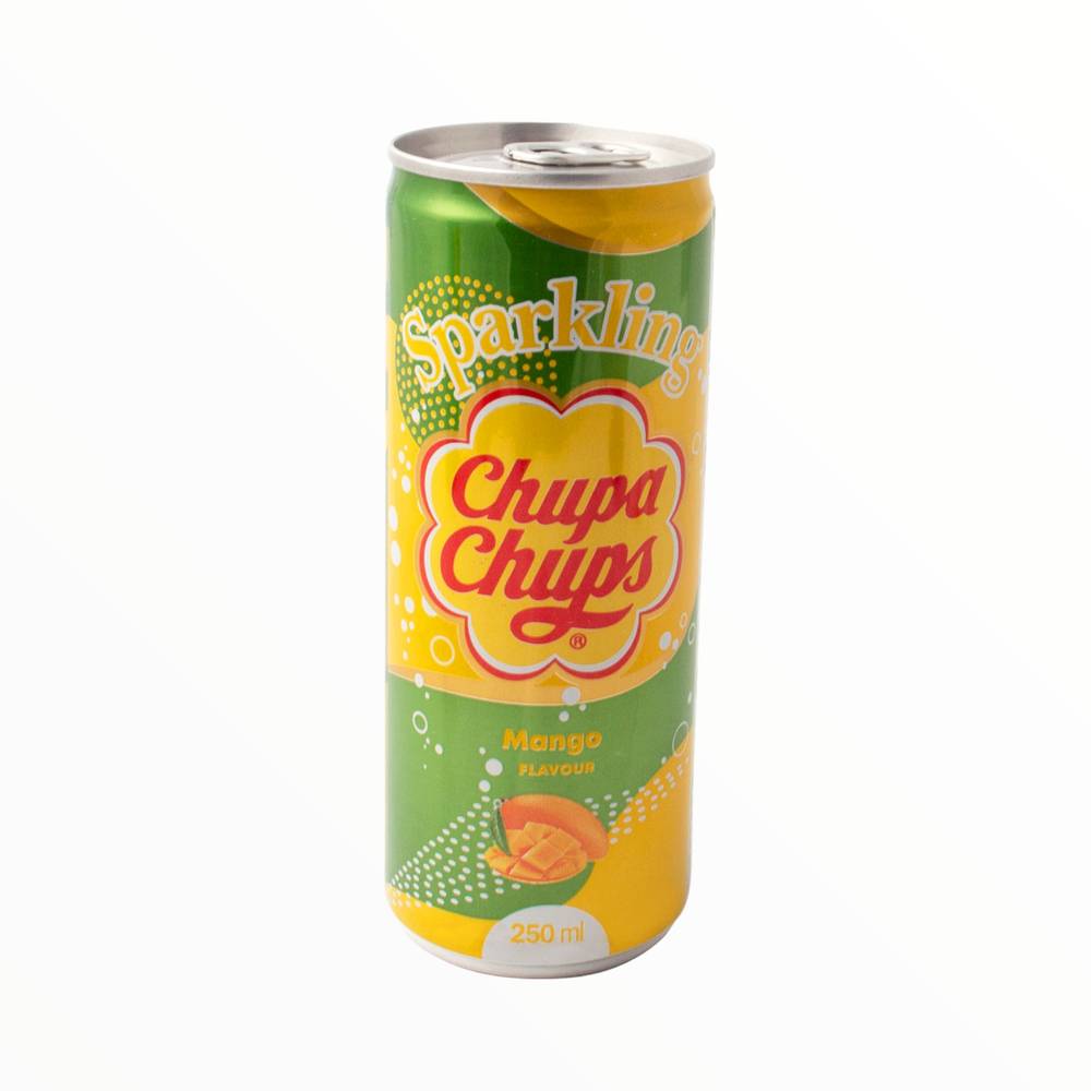 Chupa chups bebida sparkling mango (lata 250 ml)