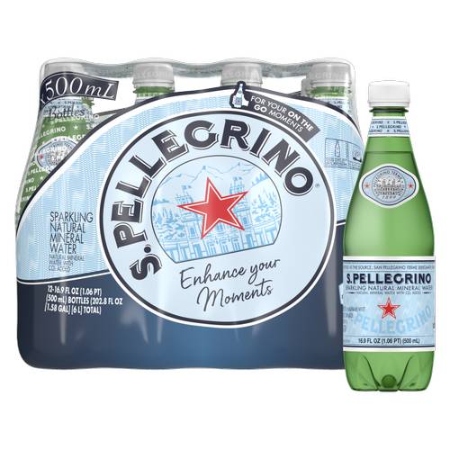 San Pellegrino Sparkling Mineral Water 12pk 500ml Btl