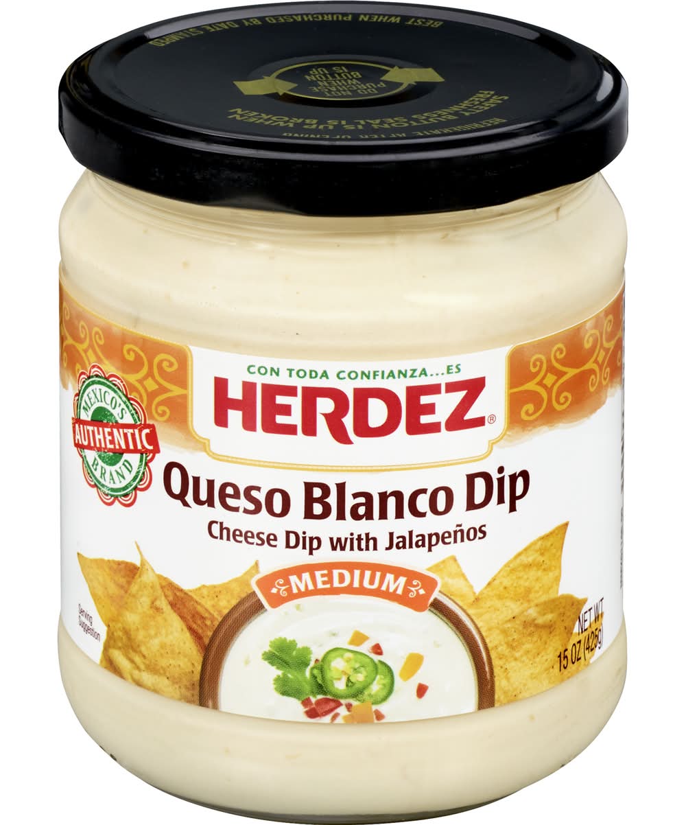 Herdez Queso Blanco Dip Cheese Dip With Jalapenos Medium (15 oz)
