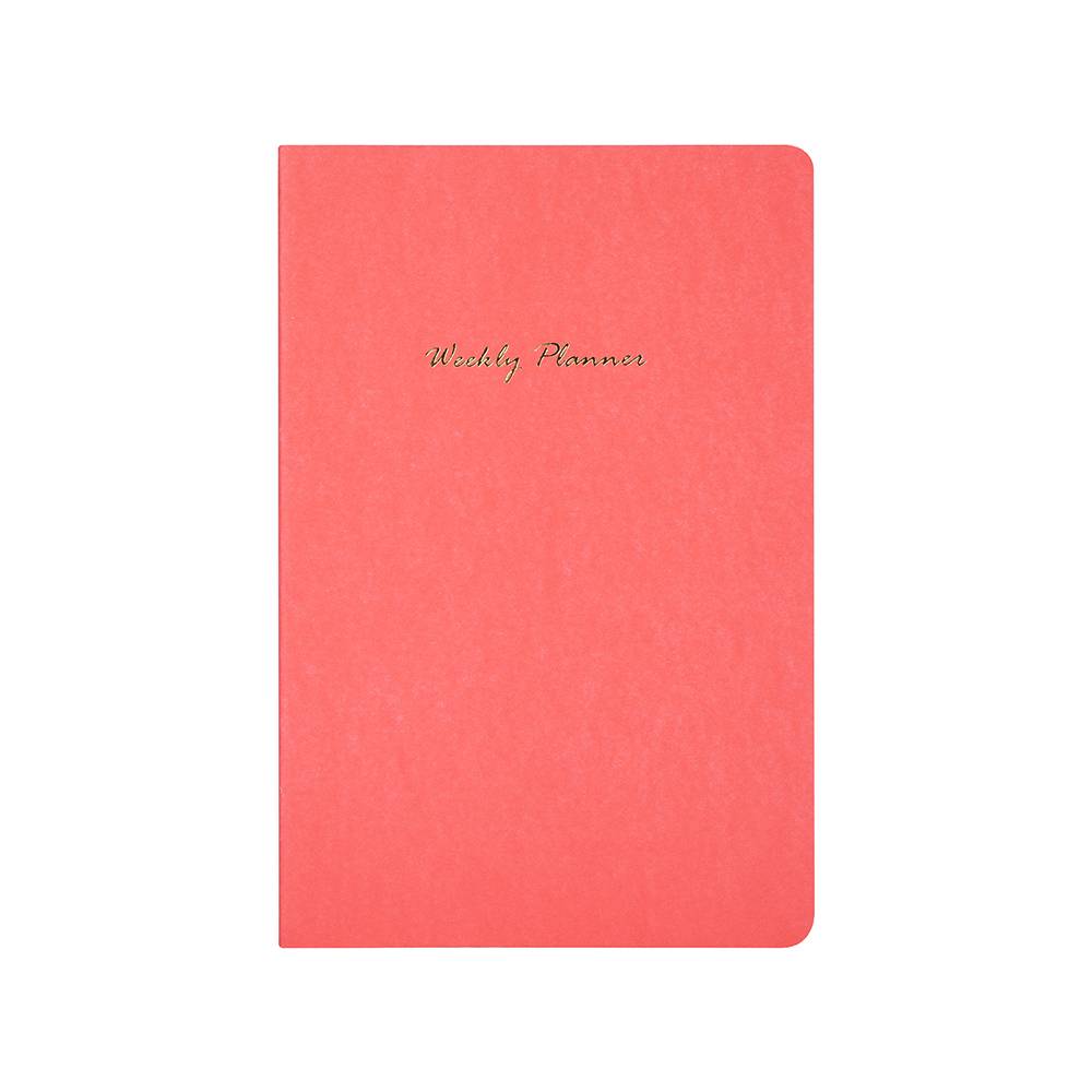 Miniso cuaderno planificador semanal rojo (1 pieza)