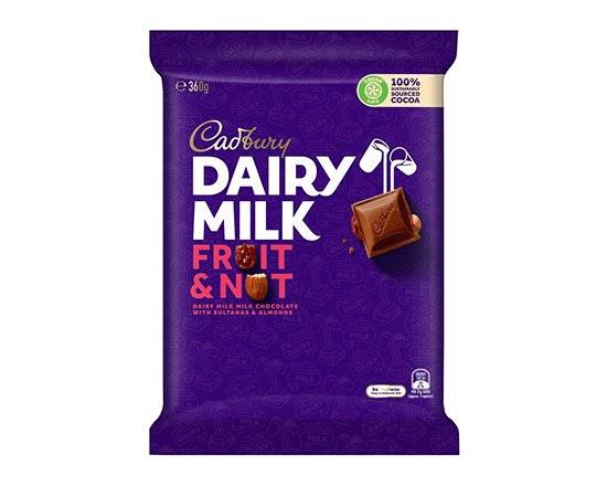 Cadbury Fruit & Nut XLarge Block 360g