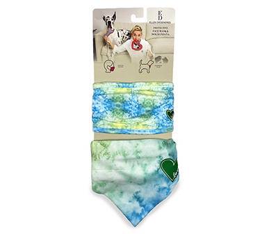 ED Ellen DeGeneres Protective Face Mask & Bandana Collar Set For Dogs, Large, Assorted (2 ct)