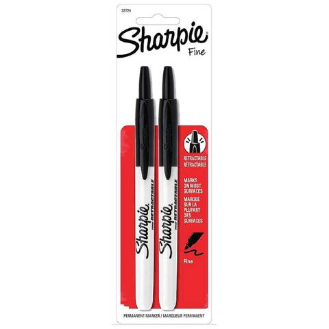 Sharpie Retractable Black Fine