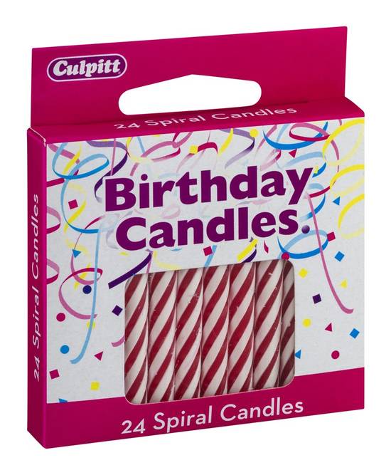 Culpitt Birthday Red Spiral Candles (24 candles)