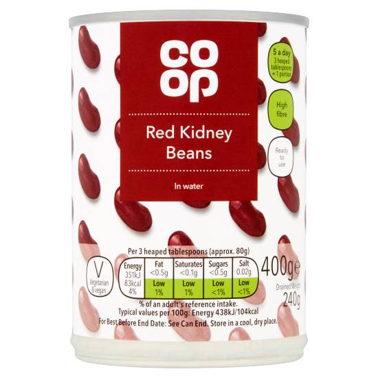 Co-Op Red Kidney Beans in Water (400g)
