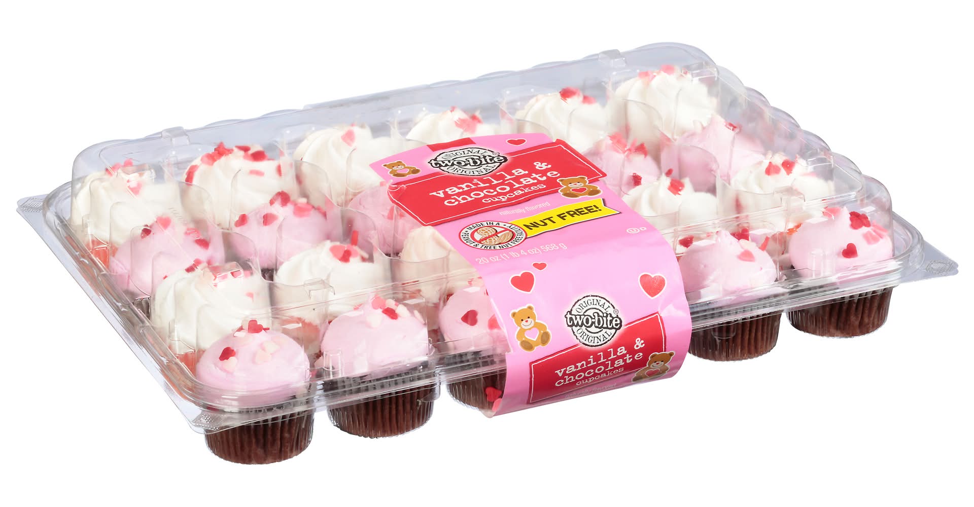 Two-Bite Vanilla & Chocolate Cupcakes (20 oz)