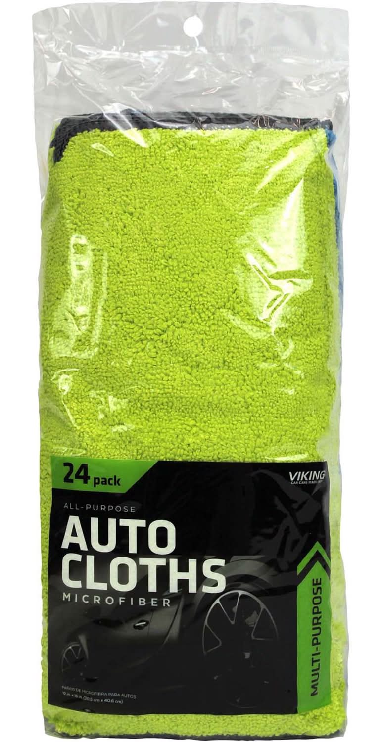 Viking 16 In. L X 12 In. W Microfiber Auto Cleaning Cloth 24 Pk