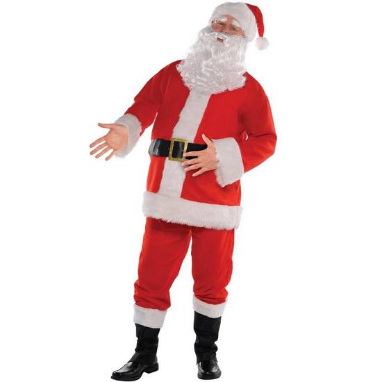 Adult Classic Santa Suit, 7pc - Size - Standard Size