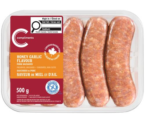 Compliments Pork Sausage, Honey Garlic (500 g)