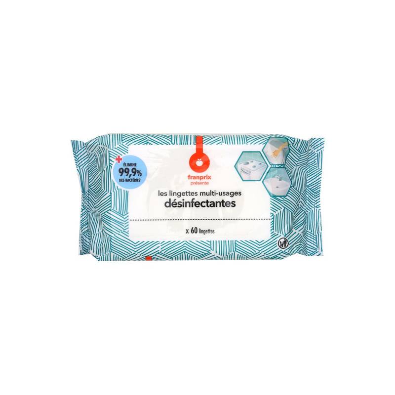 Franprix - Lingettes désinfectantes multi usage (60)