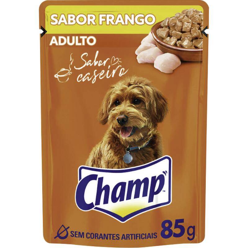Champ ração úmida sabor frango para cães adultos (85 g)