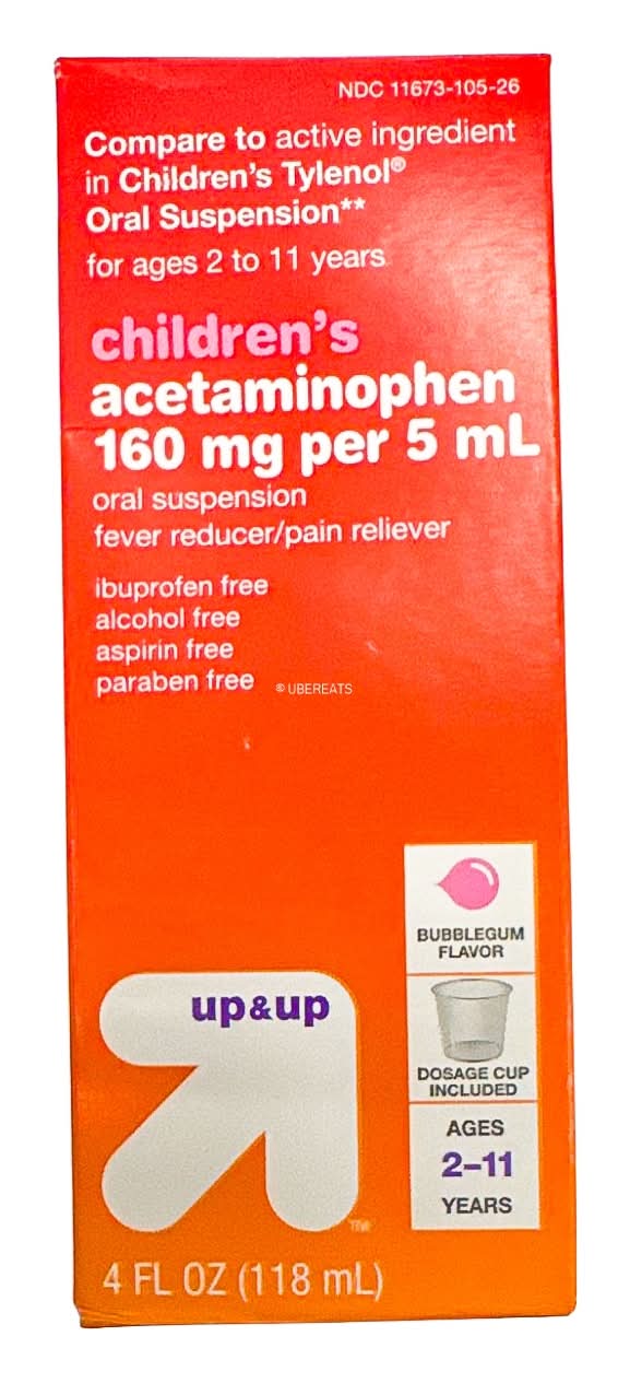 up&up Children's Acetaminophen Pain Reliever & Fever Reducer Liquid (4 fl oz)