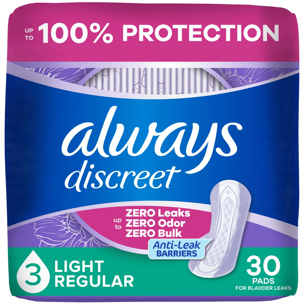 Always Zero Leak Zero Odors Sanitary Pads (11.64 lbs, 30 ct)