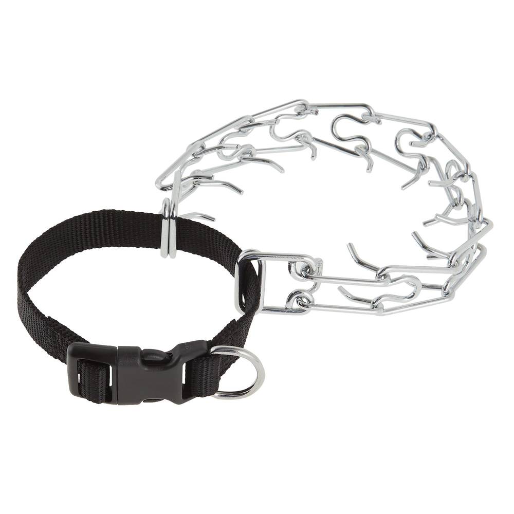 Top Paw® Buckle Prong Training Dog Collar (Color: Black, Size: Medium)