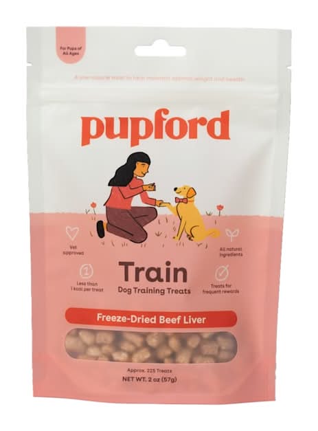 Pupford Simple Ingredient, Low Calorie Beef Liver Freeze Dried Dog Training Treat, 2 oz.