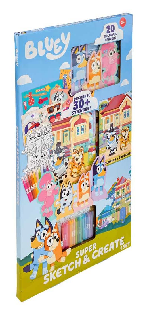 Super Sketch & Create Art Set For Kids Paw Patrol Or Bluey Assortment 1 Ct