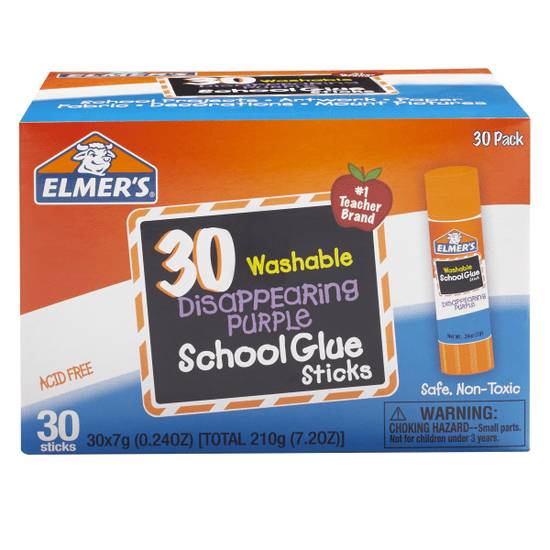 Elmer's Disappearing Purple School Glue Sticks