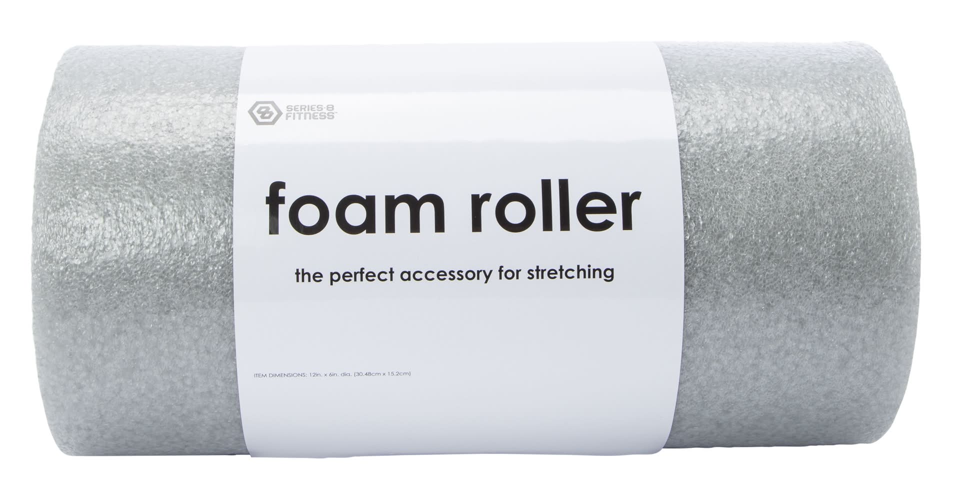 Series-8 Fitness™ Foam Roller 12in x 6in Gray