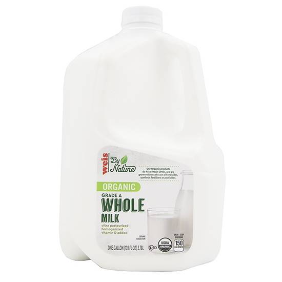 Weis Organic Grade a Fat Free Whole Milk (128 fl oz)