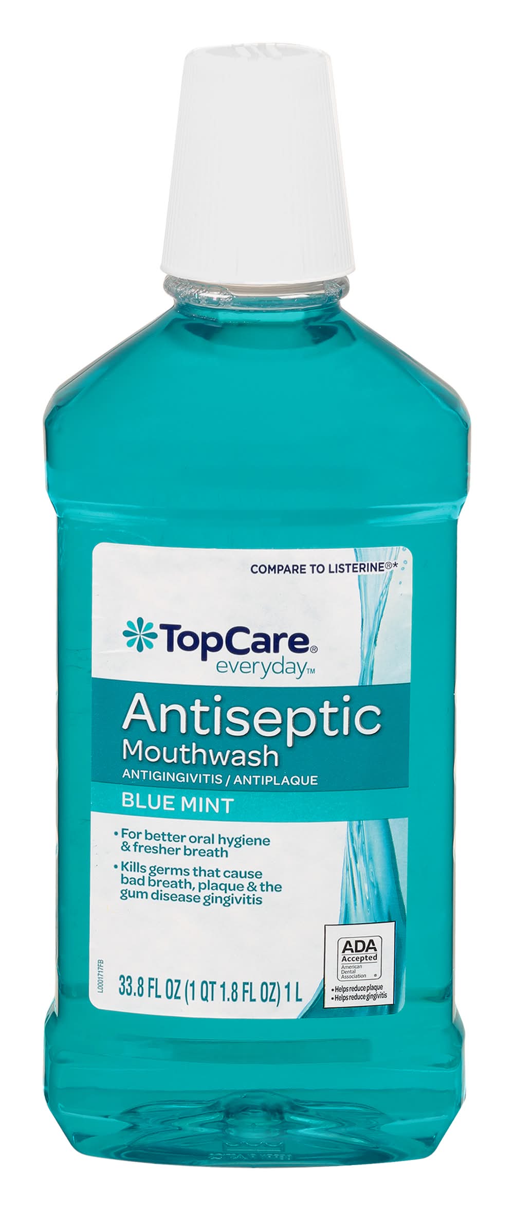 TopCare Antiseptic Mouth Rinse Blue Mint (33.8 fl oz)