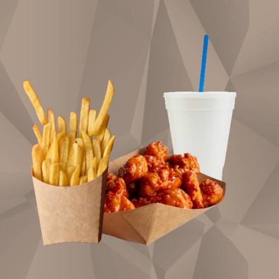 Boneless Wings (6pcs) & side French Fries Combo
