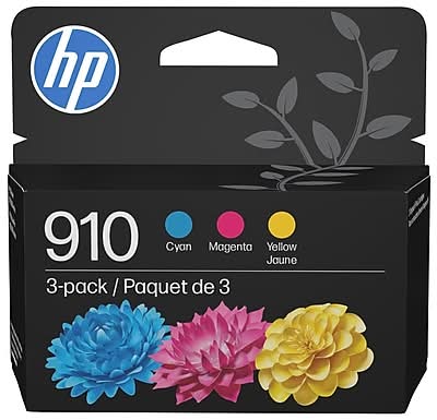 HP 910 Cyan/Magenta/Yellow Standard Yield Ink Cartridge, 3/Pack (3YN97AN#140)