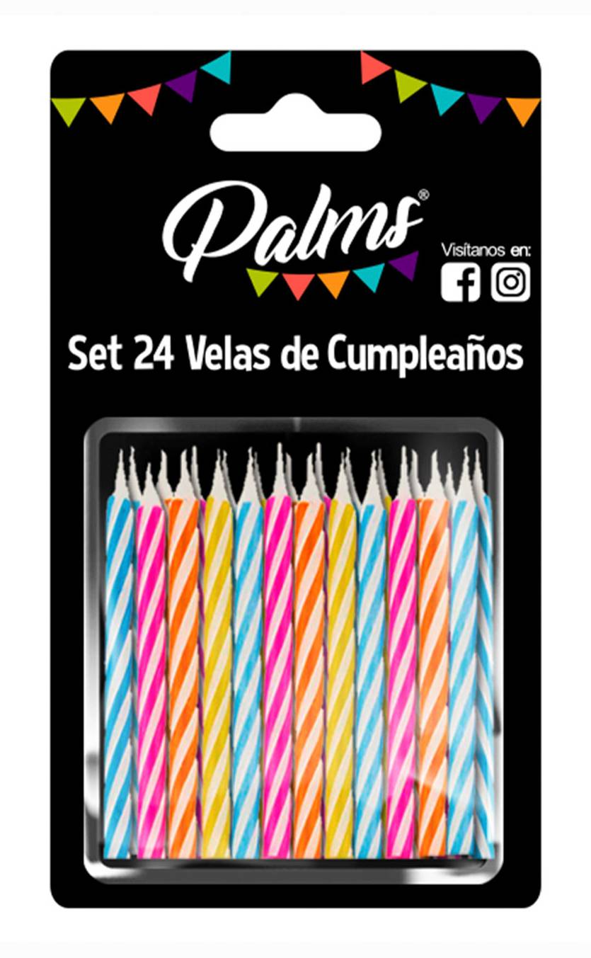Palms · Set velas espirales (24 un)