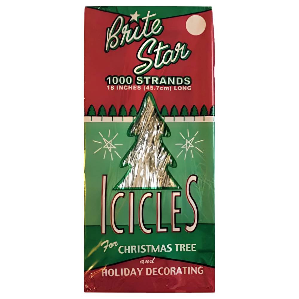 Brite Star 1000 Strands 18 In Icicles - Silver