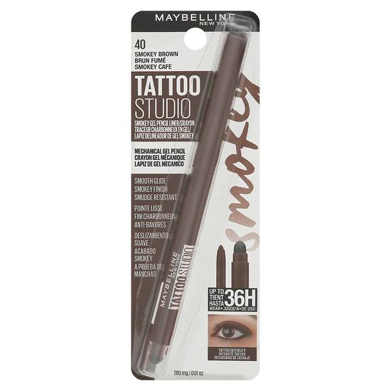 Maybelline Tattoo Studio Smokey Brown 40 Mechanical Gel Pencil Liner 0.01 oz