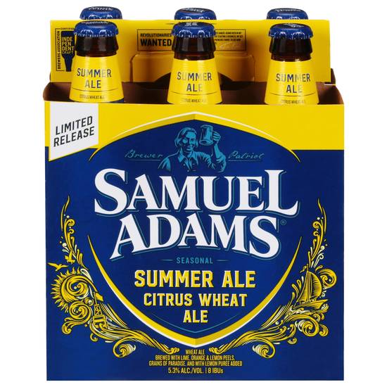 Samuel Adams Seasonal Summer Ale Citrus Wheat Ale Beer (6 pack, 12 fl oz)