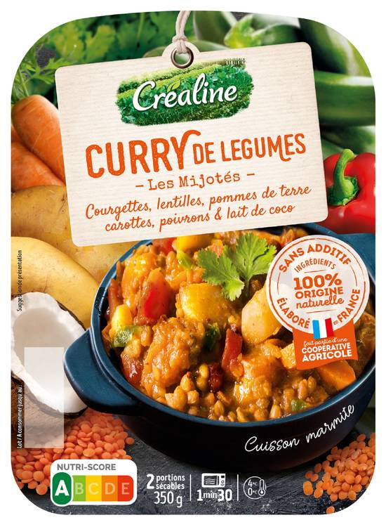 Créaline - Curry de légumes (2 pièces)