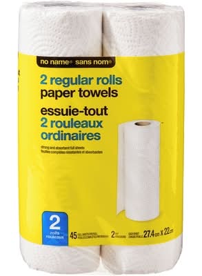No Name 2 Rouleaux Ordinaires D'Essuie-Tout / Regular Rolls Paper Towels 2 Pack 2.0 EA