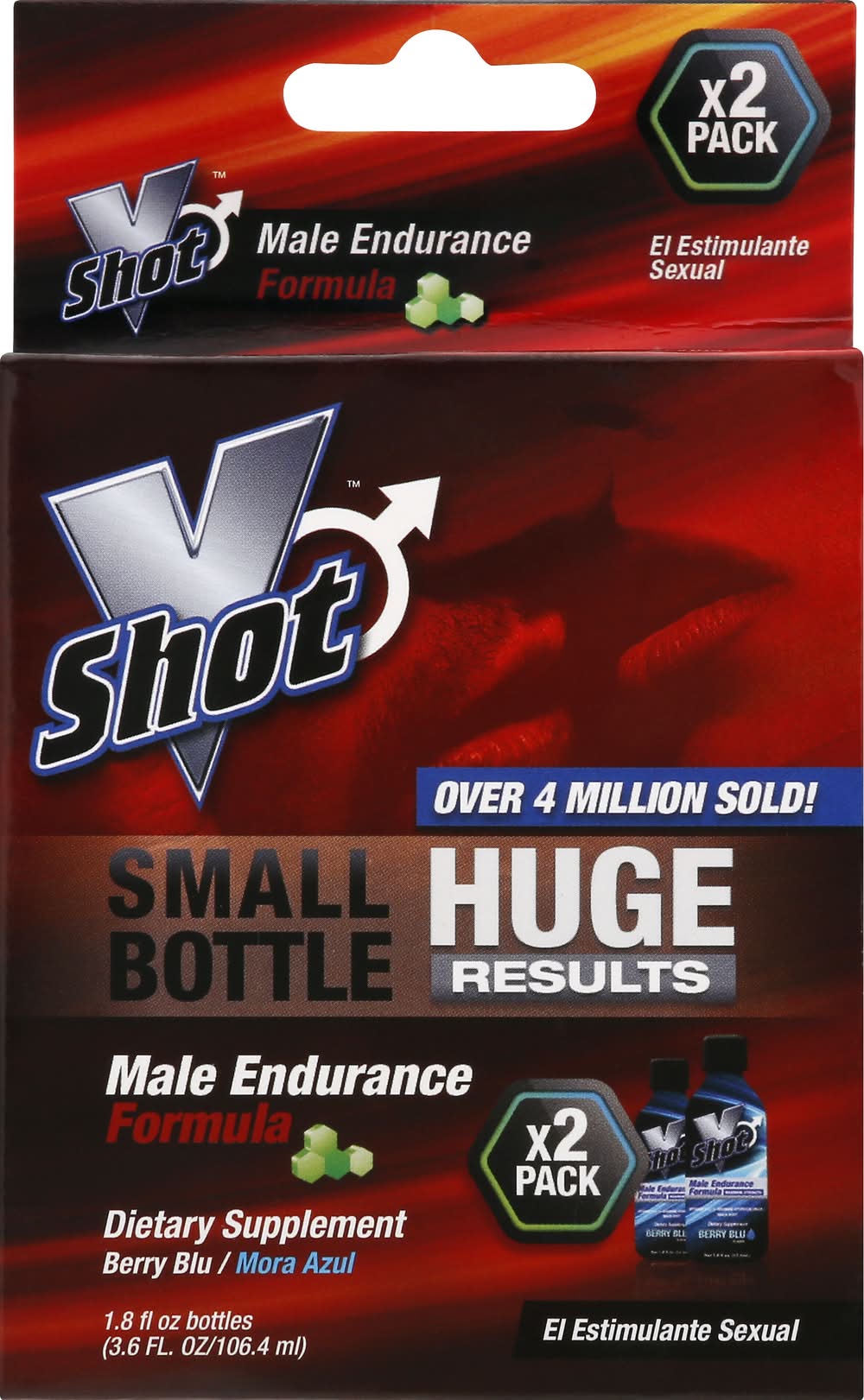 V Shot Berry Blu Male Endurance Formula (3.6 fl oz)