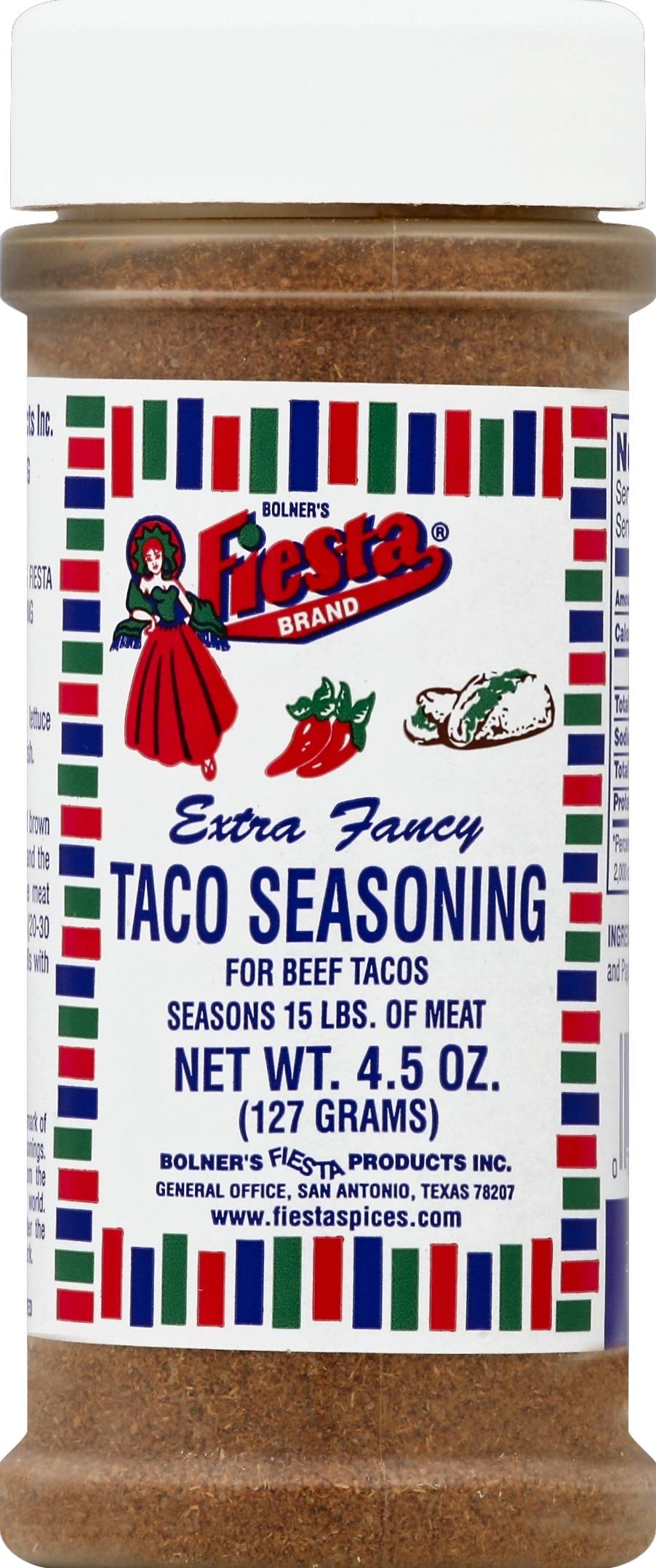 Bolner's Fiesta Brand Taco Seasoning (4.5 oz)