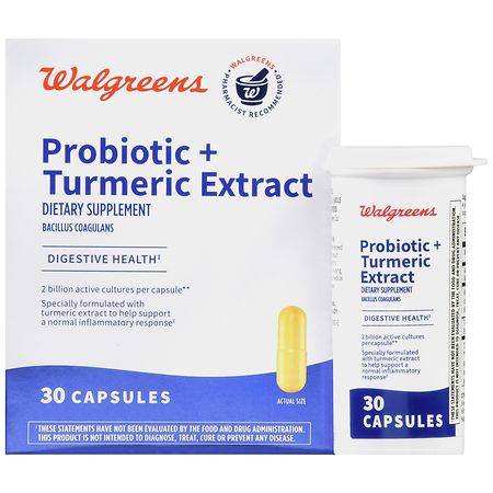 Walgreens Probiotic + Turmeric Extract Capsules