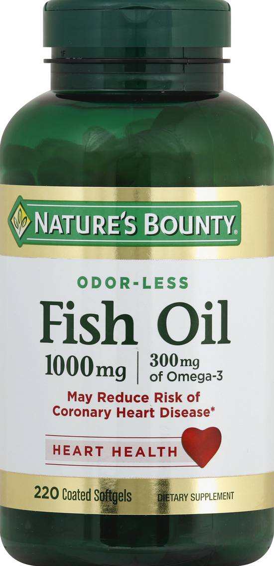 Nature's Bounty Fish Oil 1000mg Odls (220 softgels)
