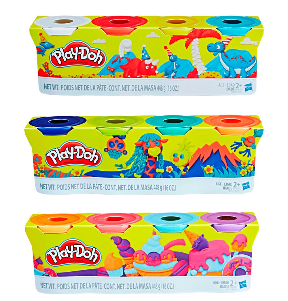 Play-Doh · Pack de masas para mordear - 25 x 8 x 6 cm (4 )